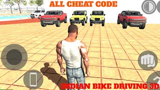 TOP 30 CHEAT CODE IN INDIAN BIKE DRIVING 3D | CHEAT CODES.
