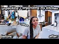 unpacking + organizing my NEW kitchen! | Azlia Williams