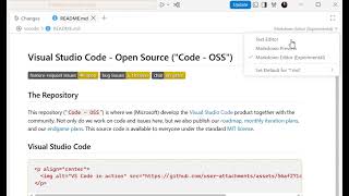 Visual Studio Code 1.132 - Cambiar tipo de editor