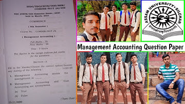 Assam University Question Paper | Management Accounting Question Paper | @Navoneet Bhattacharjee