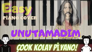 Unutamadim Barış Manço Kolay Piyano Easy Piano Cover
