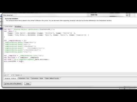 AA UX Component Action Javascript Templates