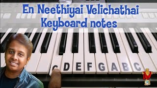 Miniatura del video "En neethiyai velichathai keyboard notes | என் நீதியை #keyboardnotes #josephaldrin #tamil #101"