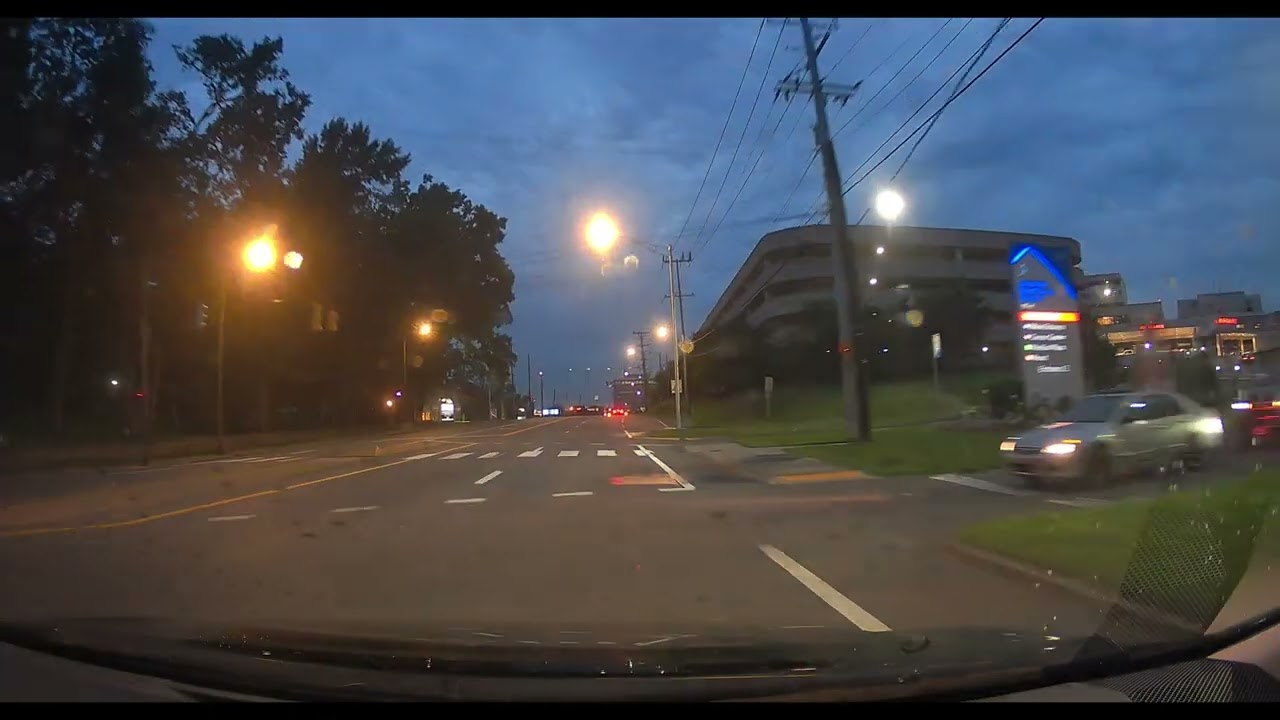 Driving Nashville Night Roads | Traffic Sounds | 5 Minute White