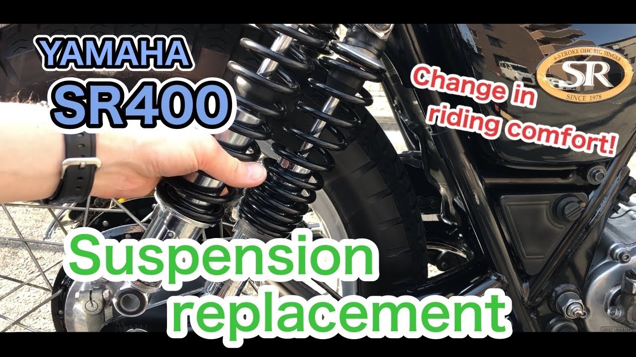 YAMAHA SR400 suspension replacement - YouTube