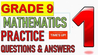📝 Grade 9 Mathematics | Practice Questions & Answers – Final Exam Preparation (Part 1)
