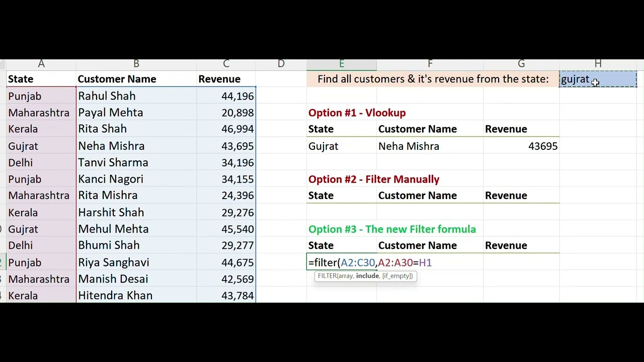 FILTER FUNCTION - YouTube