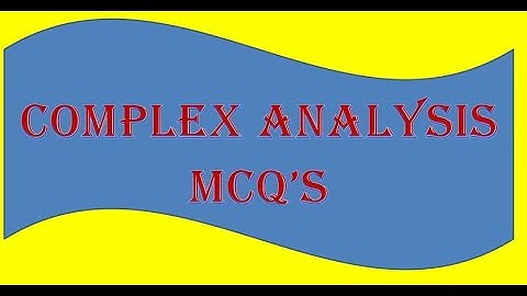 complex analysis mcq