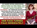My Sister Sneered Me   Adults Only At This Table, You Can Sit With The Kids   So I Handed Her…