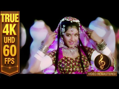 Tujhe Na Dekhu Toh Chain - 4K 60FPS | Divya Bharti | Kumar Sanu, Alka Yagnik | Rang | 90's Song