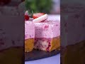 Strawberry Yogurt Mousse Cake #shorts #strawberrycake