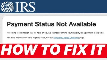 ‘PAYMENT STATUS NOT AVAILABLE’ IRS STIMULUS CHECK | HERE’S WHAT TO DO!