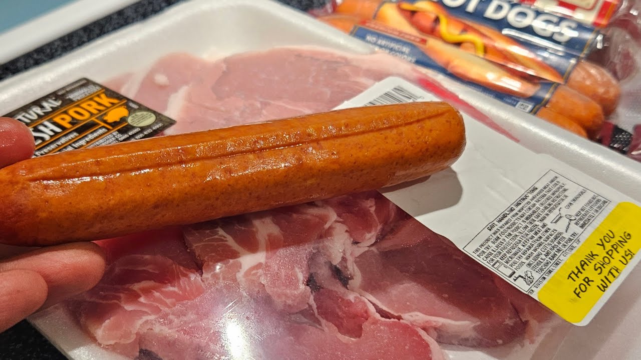 Cooking Hotdogs with Pork Chops for lunch #asmr #live #cooking