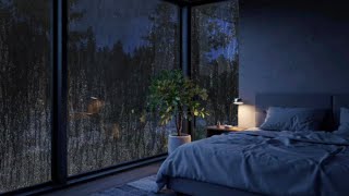 Relaxing Music Echo Thunder and Rain on Window | Peaceful Ambience for Sleeping on Stormy Night