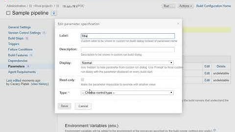 Editing TeamCity build parameters