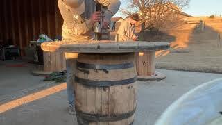 Making Barrel Tables- Backspace Brewing Co