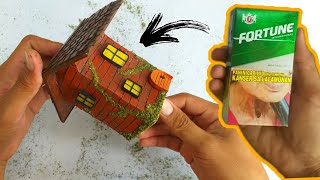 MAKE "MINIATURE HOUSE" W/ BRICKS MADE FROM RECYCLED MATERIALS