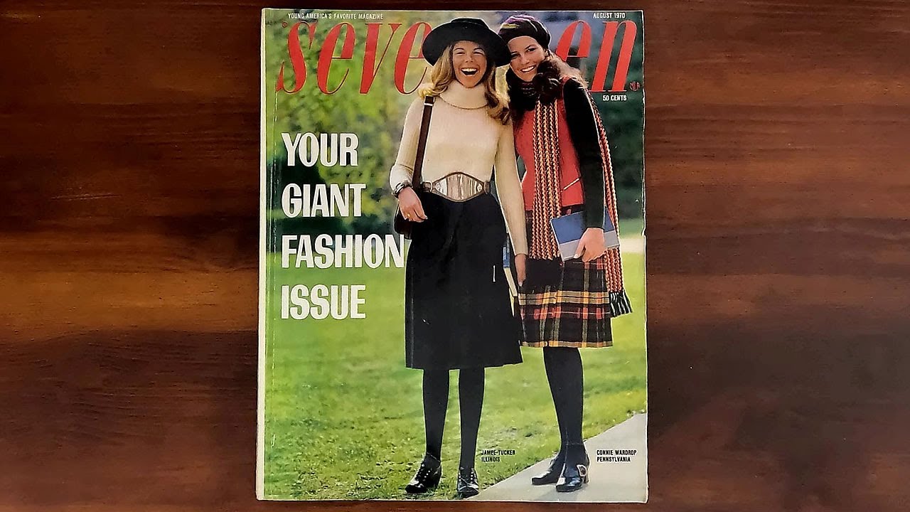 Seventeen August 1970 Back-to-School Fashions, Candice Bergen | ASMR Magazine Flip Through
