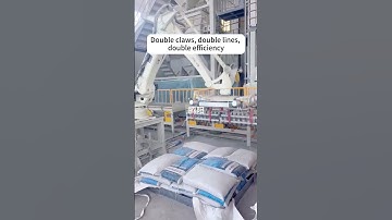 Double efficiency palletizing robot. #machine #machineryfactory #machinefactory #automobile