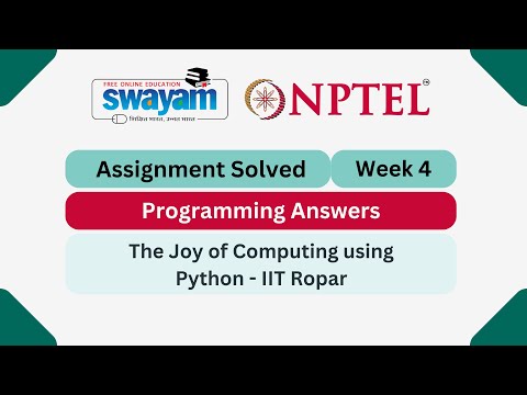 The Joy of Computing using Python Week 4 || Programming Answers || #nptel #nptel2025 #myswayam