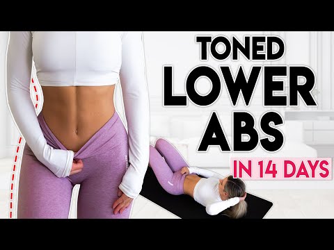 TONED LOWER ABS in 14 Days (lose fat) | 6 minute Home Workout