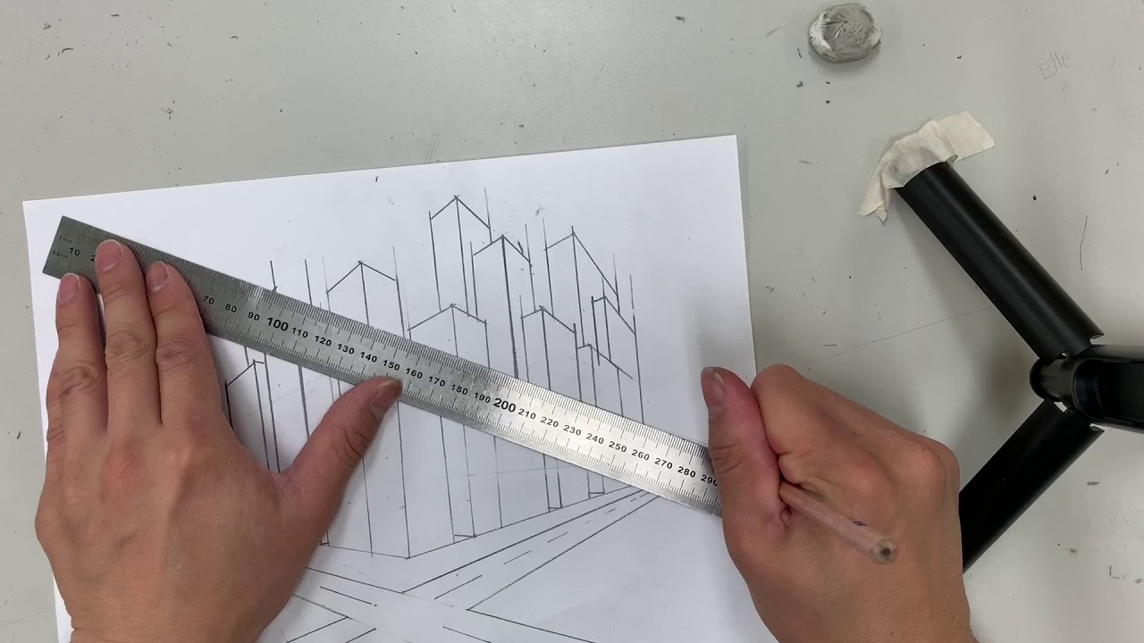 Two Point Perspective City Scape