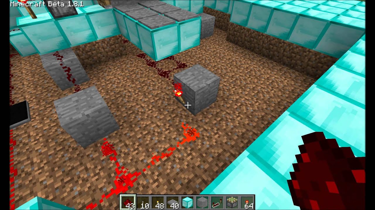 Minecraft Tutorial Piston Doors Pressure Plates with Lockout Switch YouTube