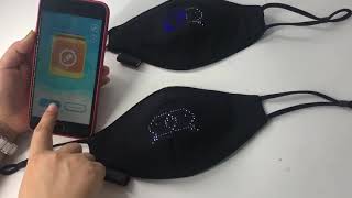 New Party Christmas Halloween Light Up App Controlled LED Programmable Message Displayed Facemask screenshot 5