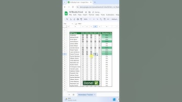 How to create an attendance tracker in google sheet #googlesheets #tracker #tutorial #shorts