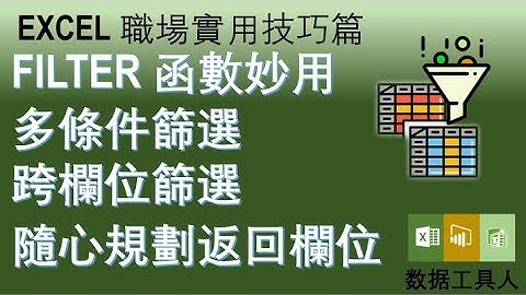 filter 多條件篩選 回傳指定欄位 FILTER 函數使用技巧| FILTER 多條件篩選| FILTER 跨欄位篩選 excel 函數教學 excel 技巧 excel 初學者 excel 基础