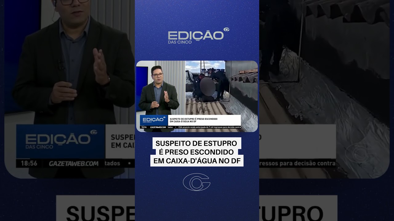 Suspeito de estupro é preso escondido em caixa-d'água