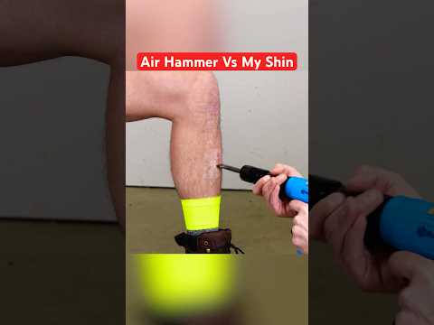 Air Hammer vs My Shin (Bad Idea…) #shorts #funny #entertainment