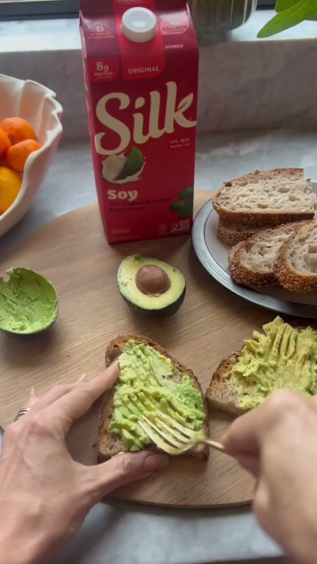 Silk Soymilk Latte with Breakfast - YouTube