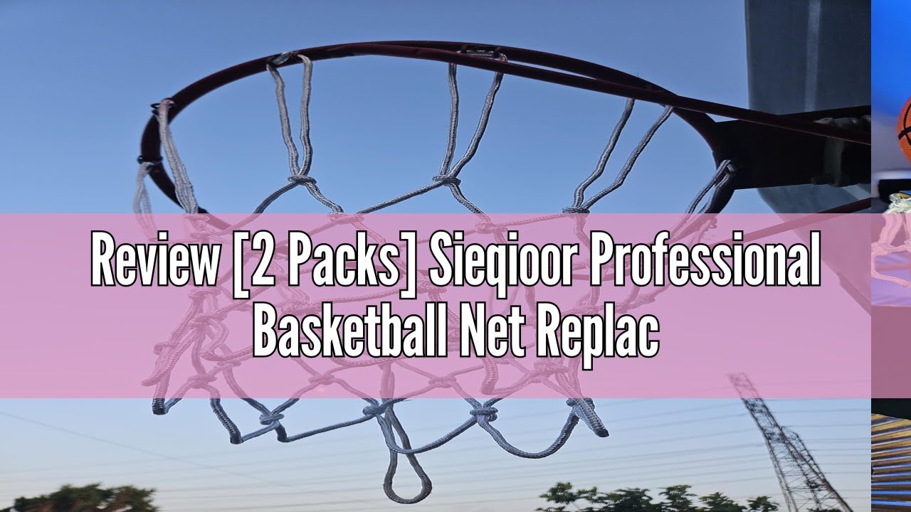 Review [2 Packs] Sieqioor Professional Basketball Net Replacement Heavy Duty, Durable Basketball Net