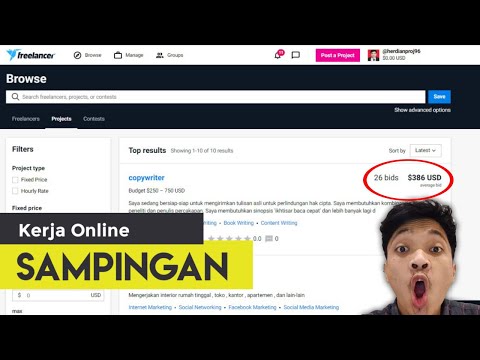 Cara kerja sampingan online di freelancer.com