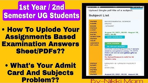 1st Year/2nd Semester Students How To Uplode ABE Answer & Why are your subjects changing frequently?