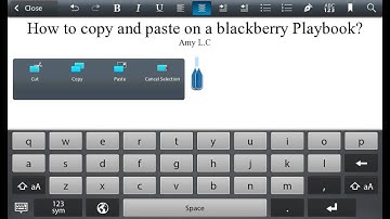 How to Copy & Paste on a Blackberry Playbook?