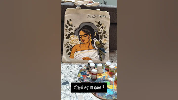 Hand painted tote bag|| @Craftestic-KoushikiDas #youtube #shorts #totebag #order #customized
