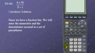Operations with Complex Numbers on the Ti-83/84