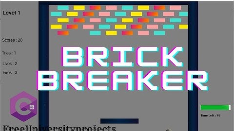 Free Download C# Games | Brick Breaker | Undergraduate Project Topics And Research Materials 2022.