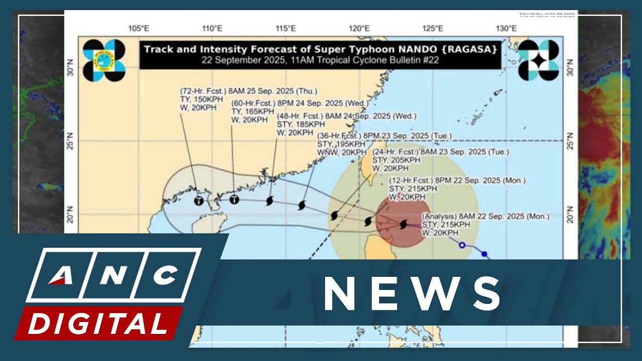 Над островами Бабуян поднят ветровый сигнал № 5 из-за супертайфуна Нандо | ANC