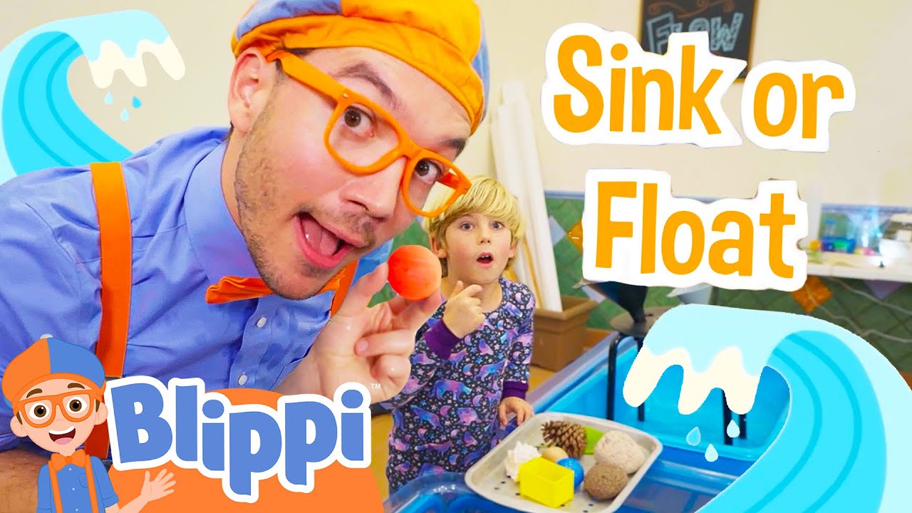 Blippi's Sink or Float at the Indoor Playground | Educational Science Experiments for Kids