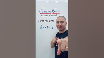 Como resolver equação do 1º grau