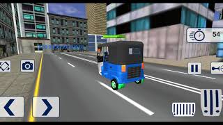 সিএনজি অটো রিকশায় কাটুন গাড়ি খেলা | video game screenshot 2