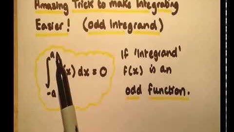 Amazing Trick to Make Integrating Easier ( Zero - Odd Integrand - Symmetric Limits )