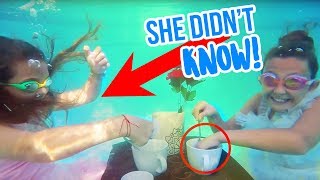 I held a tea party UNDERWATER and my friends DIDN'T KNOW 😂