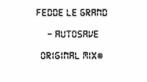 Fedde Le Grand - Autosave (Original Mix) #adrian.e...
