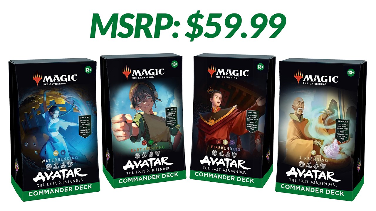 mtg avatar commander decks MTG Commander Deck EDH Deck Avatar Aang 100 Magic Cards Custom Deck Avatar:  The Last Airbender