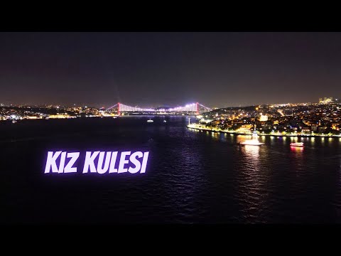 Kız Kulesi Gece Drone Çekimi