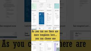 Create a Resume in 60 Seconds ⏱️ | MS Word Quick CV Hack! 📝💼#msword #resume #mswordhacks